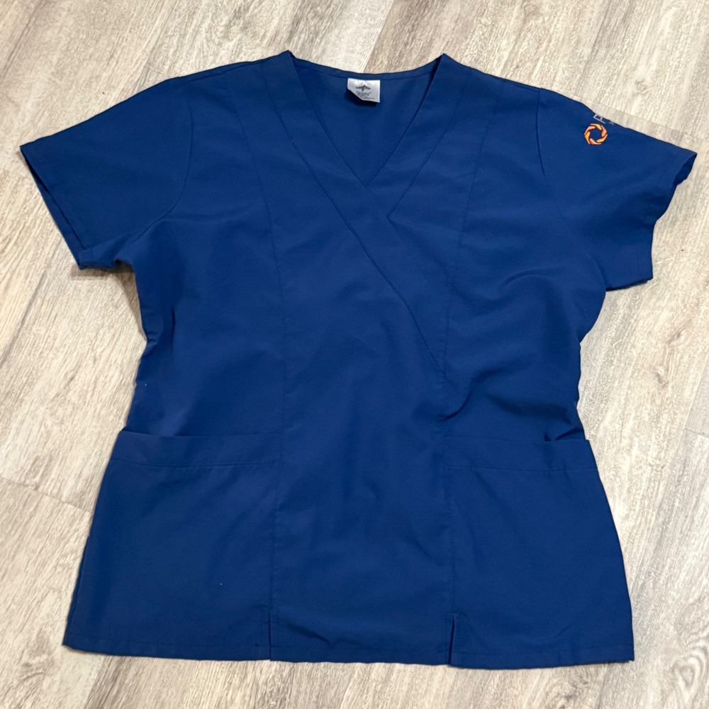 Medline Performax Women's Small Scrub Top Prosser Memorial Health Blue‎